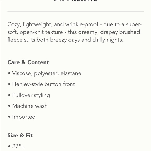 ANTHROPOLOGIE WEEKENDER CLOUDFLEECE PULLOVER SZ M - Picture 7 of 7